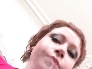Short Haired Teen Slut Gagging During A Deepthroat BJ