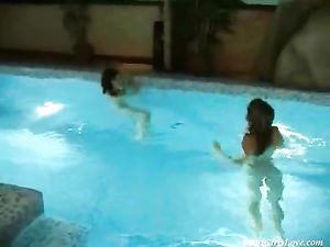 Nude Swimming And Sexy Licking With Hot Lesbians