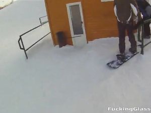 Snowy Day Blowjob In The Car From A Blonde Hottie