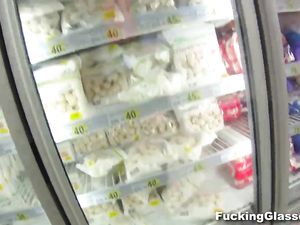 Redhead In Leather Fucked In The Public Stairwell